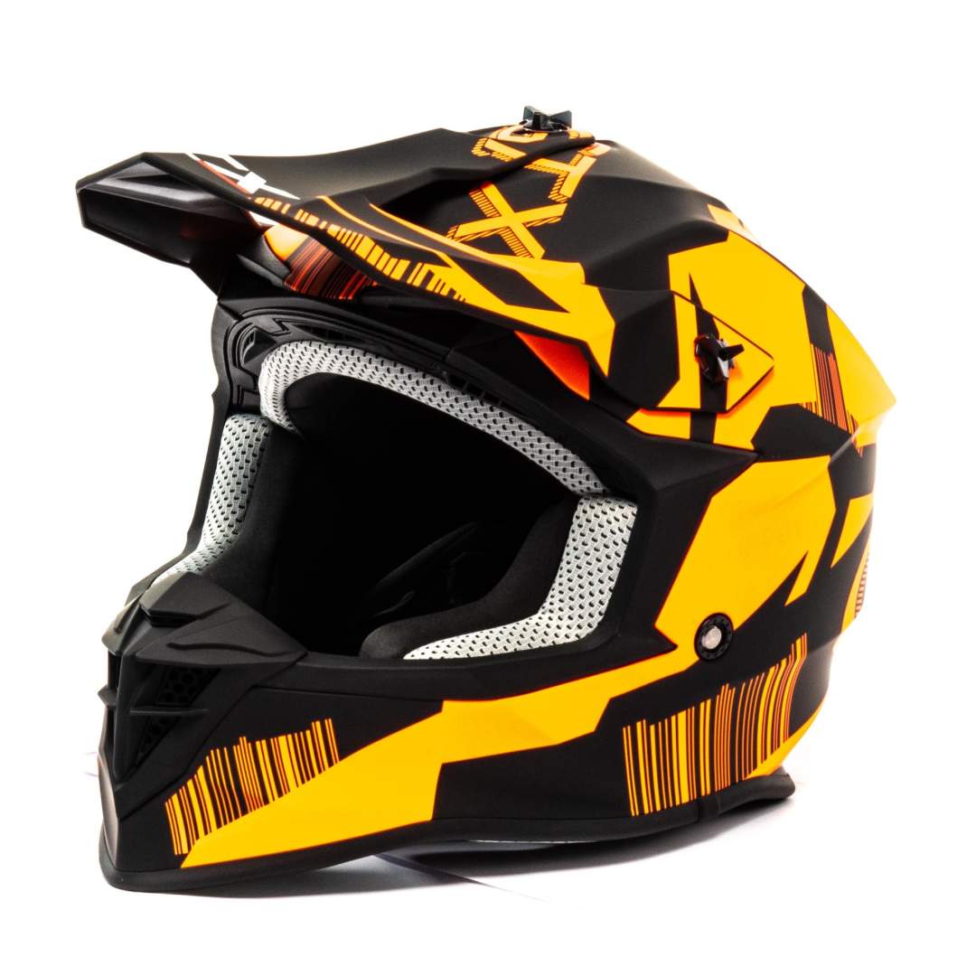 Шлем мото кроссовый GTX 633 №5 (XL) BLACK/FLUO ORANGE